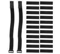 ARTIBETTER Adjustable Knee-high Boots Fixing Straps with Non-slip Adhesive Tapes Elastic High Boots Fix Strap Set for Outdoor Black 2.5 * 45cm 30 Non-slip Stickers