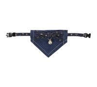 ARTIBETTER Adjustable Navy Blue Pet Bandana Collar for Dogs and Cats, Small Size 20-26cm, Decorative Saliva Scarf Neckwear for Puppies and Kittens
