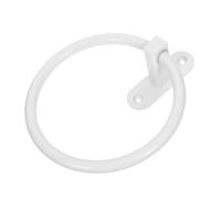 ARTIBETTER Aluminum Round Towel Ring Wall Mount White Space Saving Hand Towel Holder for Bathroom Kitchen Laundry Quick Drying Organizer No Punch Adhesive Easy Access Hanger