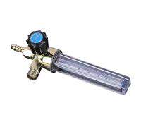 Artibetter Argon Carbon Dioxide Flowmeter Pressure Reducer Gauge Durable Alloy Design Scale for Easy Reading for Home Brewing Systems and Kegerators