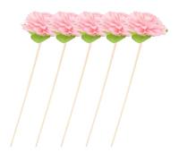 Artibetter Aromatherapy Diffuser Reed Sticks with Decorative Dried Flowers 5 Pieces 10.24 Inch Rattan Aroma Sticks for Essential Oil Diffusers Home Office Wedding Decoration