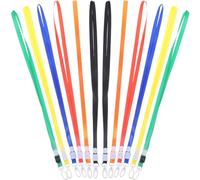 Artibetter Badge Lanyards Random Color with Hook and Ribbon Material 12pcs Easy to Use Neck Lanyard with Smooth, for Office and School Id Card Holders