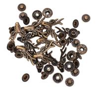 ARTIBETTER Bag Hook Buckle Retro Deer Shape Snap Clasp 10 Sets Antique Bronze Alloy Snap Button Fasteners with Base for Crafting Handbags and Purses