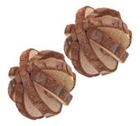 Artibetter Ball Shaped Hamster Chew Toy for Teeth Grinding 2pcs Wooden