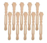 Artibetter Bamboo Fan Handles Round Style Handheld Fan Sticks 10pcs Resistant to Breaking and Bending for Wedding Crafts for Projects