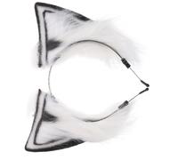 Artibetter Bendable Black Faux Fur Fox and Wolf Ear Hairband, Foldable Furry Headband Party Accessory for Women and Adults, Decorative Animal Ear Headdress for Holiday and Cosplay