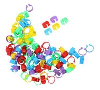 Artibetter Bird Leg Rings Random Color Racing Pigeons and Numbered 100pcs Multi-functional Readable, Lightweight Abs Material Identification Bands Poultry Operations Management Birds