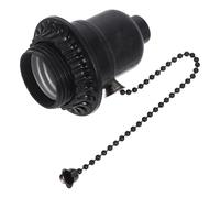 Artibetter Black Pull Cord Light Bulb Socket Lamp Holder Adapter Metal Lampholder for Dining Office Home Industrial Use
