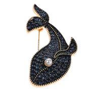 Artibetter Blue Whale Shaped Brooch Pin for Women with Zinc Alloy Material and Fixing Scarf Feature, Cute and Chic Lapel Pin, Not Easy to Break Or Deform, for Clothes and Hat Decoration
