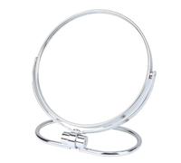 Artibetter Both Sides Mirror Foldable Makeup Mirror 8.5in round Glass Stylish Modern Design Tabletop Use Wall Hanging for Desktop Living Room