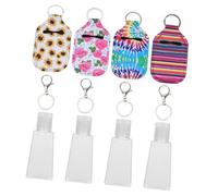 Artibetter Bottle Random Color with Lobster Clasps Lotion Covers Neoprene Suitable for Liquid Toiletries and Hand Washing for 30ml Trapezoidal Bottles Easily Attached to Backpack or Gym