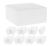 Artibetter Cake Decorating Dummies 16 White Square Modelling Foam Blocks 4x4x2 Inch Precision Stacking for Art Sculptures and Floral Stems