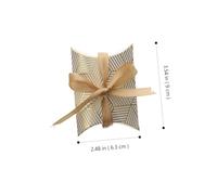 Artibetter Candy Pillow Boxes 50Pcs Small Foldable Containers with Ribbon for Halloween and Wedding Party Treats