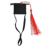 Artibetter Cap Your Graduation for Adjustable Hamsters Small Pet and with Tassel, Lightweight Felt Material, Washable Black Hat for Graduation and Dress up Mice