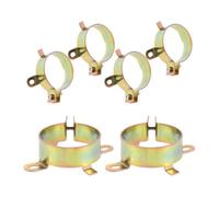ARTIBETTER Capacitor Securing Clamp with Two-Hole Design Iron Material and Two-Leg Configuration 6pcs Easy Compatibility and Secure Fixing for Electrolytic Capacitors for Electronic Circuit