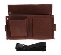 Artibetter Carpenter Tool Belt Pouch Sturdy Large Tool Bag with Buckle Waist Strap Thickened Construction for Men Wear-Resistant Brown for Woodworkers and Builders