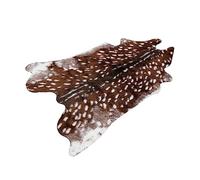 Artibetter Carpet Decoration Non Door Mat Faux Deer Hide Rug Plum Deer Area Rug Entrance Fuzzy Rug Animal Print Polyester