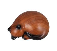Artibetter Cat Memorial Resin Urn, Resin Cat Statue Memory Keepsake, Pet Grave Markers Kitten Cremation Memorial Statue Bereavement Light Brown
