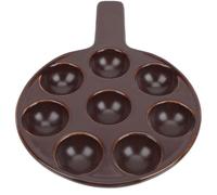 Artibetter Ceramic Escargot Baking Dish with Handle Large Round Snail Plate Oven-Safe Ceramic Tableware for Kitchen and Restaurant Use