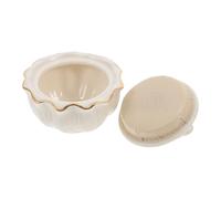 Artibetter Ceramic Nail Cup with Lid for DIY Manicure White Manicure Nail Dish Designed to Hold Acrylic Liquids and Polish