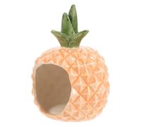 Artibetter Ceramic Pineapple Hamster House Pet Hamster Hideout Cooling Hut Safe to Play Storage Box Small Pets Sleeping Rest Nest for People Who Have
