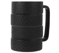 Artibetter Ceramic Water Cup Breakfast Cup 16oz Ceramic Creative Design Black Simple Appearance Decorative Drinking Wine Mug for Home Use