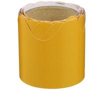 Artibetter Chalkboard Border 5M Roll Yellow Paper Trim for School Bulletin Board Decoration