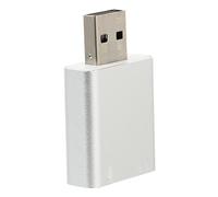 Artibetter Channel Usb External Sound Card Aluminum Usb Stereo Adapter No Drivers Great for Music Movies