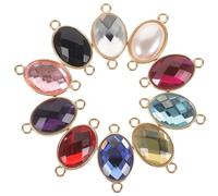 Artibetter Charms Elegant Vintage Style and Art Craft Projects for Jewelry Making 10pcs Metal Oval Shaped Hanging Pendents with Smooth Edges and Not Easy to Fade Finish
