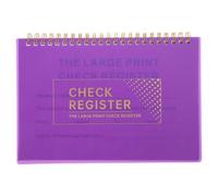 Artibetter Check Register Book for Personal and Business Use with Effortless Organization, Minimalistic Purple Cover, Sturdy Pp and Paper Material, for Home the Go Transaction Record