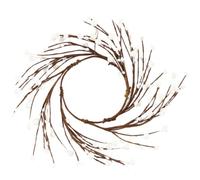 Artibetter Christmas Candle Wreath Ring with Artificial White Pip Berry Garland, Reusable Plastic Material, Classic and Lovely Style for Festival and Table Decoration