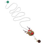 Artibetter Christmas Elk Cat Hanging on Door Interactive Felt Cat Plaything with Comfortable Touch Xmas Style