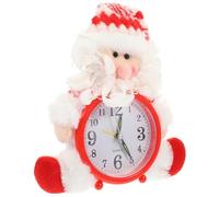 Artibetter Christmas Snowman Desktop Clock Cute Alarm Clock with Plastic and Cloth Material Battery Operated for Festive Home Decoration