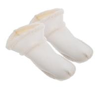 Artibetter Clog Inner Cover 2 Pairs 36eu Plush Cotton Winter Season Liner | Removable Inner Sleeve, Simple Style for Hiking, Outdoor Work, White Finish, Warmer Clogs