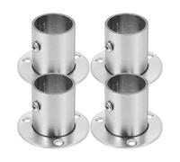 Artibetter Closet Rod Holder Brackets Stainless Steel with Elevated Foot Design 4pcs and Easy Installation Includes Screws and Bolts , Sturdy Pipe Holder for Wardrobe and Ceiling Mounting