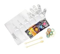 ARTIBETTER Color Tie Dye Pigment Set with Elastic Rings and Gloves for DIY Clothes Dyeing Safe Craft Kit for Students Includes Storage Bottles and Scoops for Art
