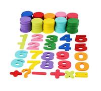 ARTIBETTER Colorful Wooden Number Counting for Safe Educational Math Learning Plaything for Cognitive Development
