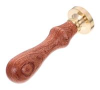 Artibetter Cosmetic Pressing Stamper with Wooden Handle and Copper Head for Eyeshadow DIY Blush Tool Featuring Three-Dimensional Seal and Delicate Pattern Making, for Face Palette Makeup Kit