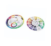 Artibetter Creative 2 Pcs Colour Wheel Nail Art Colour Card with Two Sided Paper Design Visual Tool Teaching Relationships for Nail Art and Mixing Learning