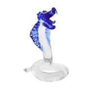 Artibetter Crystal Glass Snake Figurine Decor for Study and Office Dazzling Appearance, Multi Functional Year of The Snake 2025 Chinese New Year Decoration Sculpture