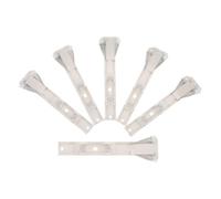 Artibetter Curtain Track Support Brackets Heavy Duty Iron Curtain Rail Holders 6pcs with Reinforced Welded Double Side Clips with Adjustable Mounting Feet for Hotel and Office Use