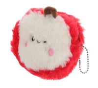 Artibetter Cute Plush Fruit Shaped Coin Purse for Women, Compact and Portable Soft Wallet with Multifunctional Storage, for Travel and Office Use