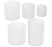 Artibetter Cylinder Silicone Candle Moulds Set 5Pcs Round Shapes for Making Handmade Pillars and Scented Candles Sizes from 3Cm to 8.5Cm for Craft Projects