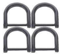 Artibetter D-Rings Screw in Shackle Horseshoe U Shape D Ring DIY Leather Craft Purse Keychain Accessories for Strap 4 pcs