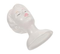 Artibetter Decorative Ceramic Vase Human Face Vase with Durability and Fine Workmanship White Ceramic Material Simple Beauty Style for Modern Home and Living Room Decoration