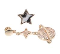 Artibetter Decorative Star Charms Golden Planet Watchband 2pcs Alloy