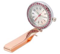Artibetter Digital Nurses Clip-on Pocket Watch Classic Simple Style Alloy and Glass Construction with Luminous Hands Safe to Use Hanging Watch for Healthcare Professionals
