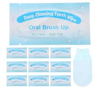 Artibetter Disposable Finger Toothbrush Oral Cleaning Wipes Sterilized Dental Gauze 20 Pack Finger Brush for Teeth Hygiene 3.94X1.97X0.04In