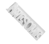 ARTIBETTER DIY Desktop Decor Silicone Crystal Epoxy Mold Letter Mold White High Transparency Easy to Clean for DIY Crafts Making and Desktop Ornament 12.97x3.93x0.98inch