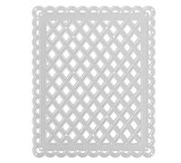 Artibetter DIY Rectangle Grid Carbon Steel Cutting Dies for Card Making and Wedding Invitation Decoration, High-Strength Handcraft Tool, Simple Design Metal Frame Cutter for Home Decor